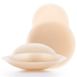 Nippies Nipple Covers for Women - Added Lift Adhesive Silicone Nipple Pasties - Reusable Sticky Breast Covers - Caramel, Large