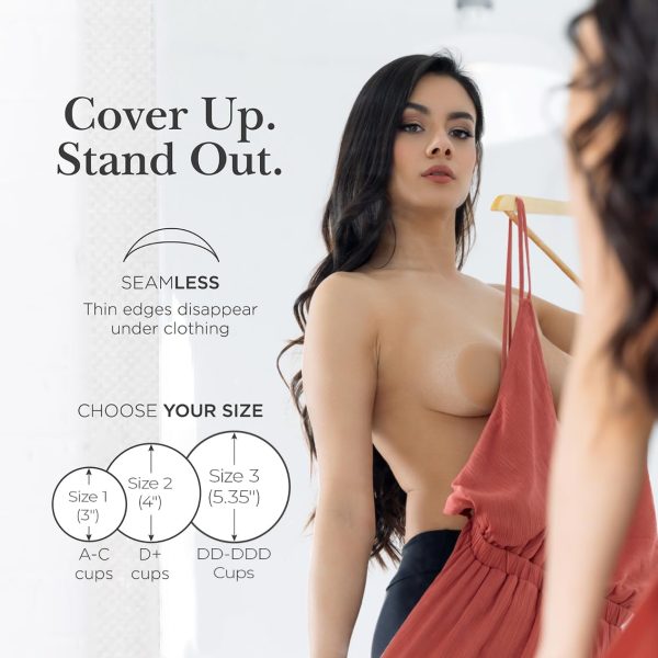 Nippies Nipple Cover - Sticky Adhesive Silicone Nipple Pasties - Reusable Pasty Nipple Covers for Women with Travel Box - Image 7