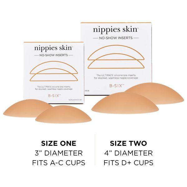 Nippies Non-Adhesive Bra Liner Nipple Covers for Women – Reusable Silicone No-Show Inserts Bra Pad Enhancements with Travel Box - Caramel - Image 2