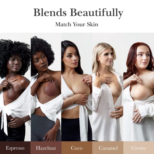 Nippies Nipple Covers for Women - Added Lift Adhesive Silicone Nipple Pasties - Reusable Sticky Breast Covers - Espresso, 2 - Image 4
