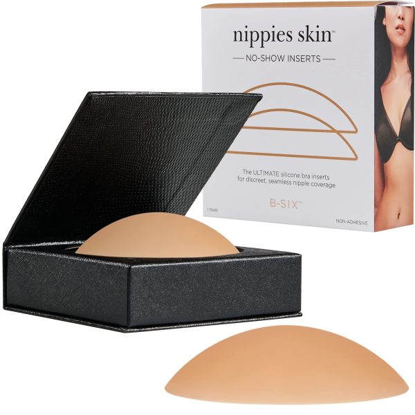 Nippies Non-Adhesive Bra Liner Nipple Covers for Women – Reusable Silicone No-Show Inserts Bra Pad Enhancements with Travel Box - Caramel - Image 8